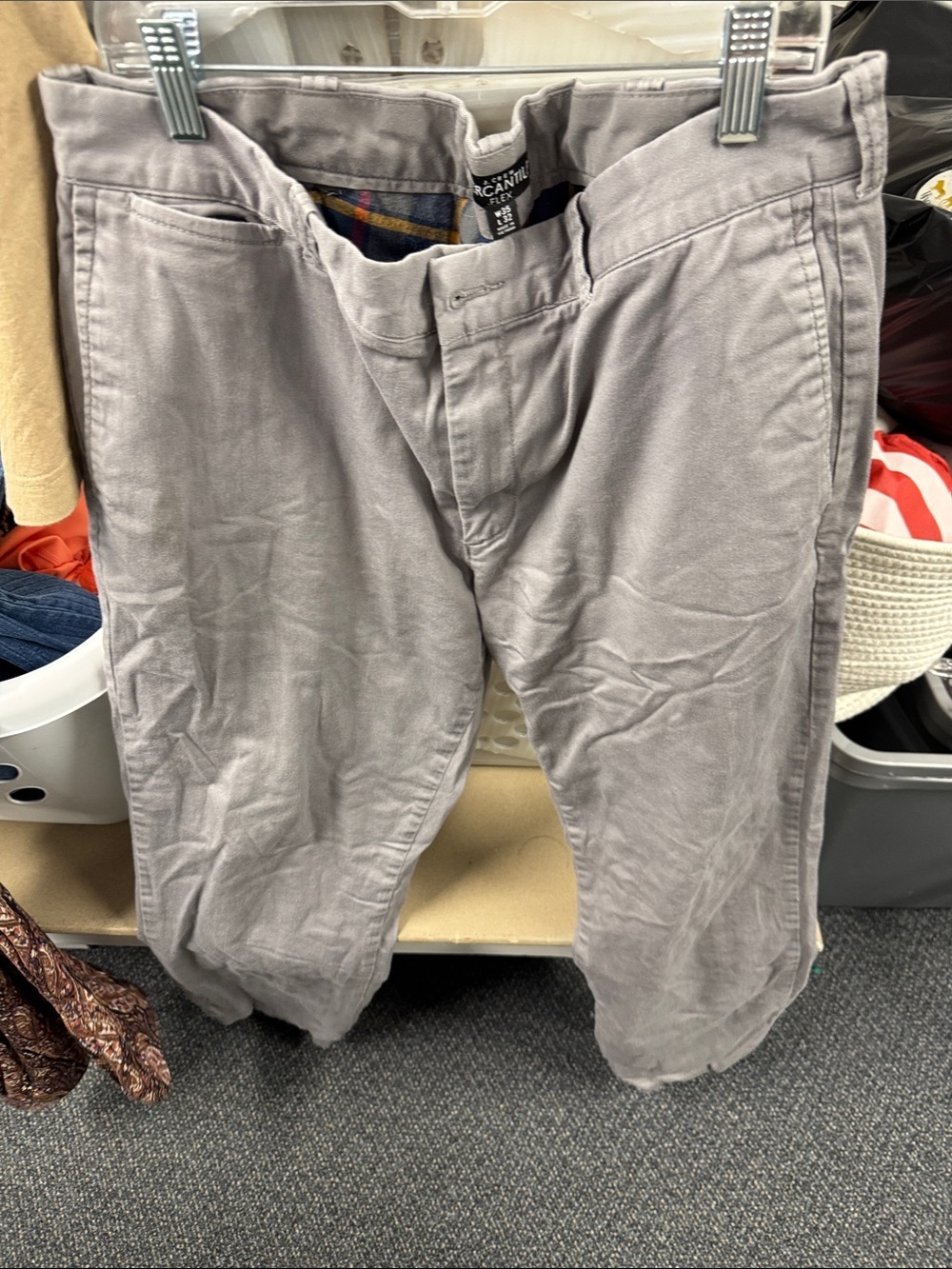 J. Crew factory fleece lined pants 35x32 // 052363
